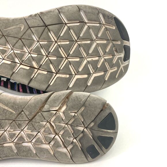 Nike Free RN Flyknit - Women's Sz 7 - Rainbow Running/Jogging Shoes - 831070-003 - Picture 9 of 10